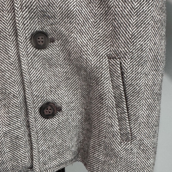 H&M Kids Charcoal Herringbone Pea Coat - Picture 3 of 9